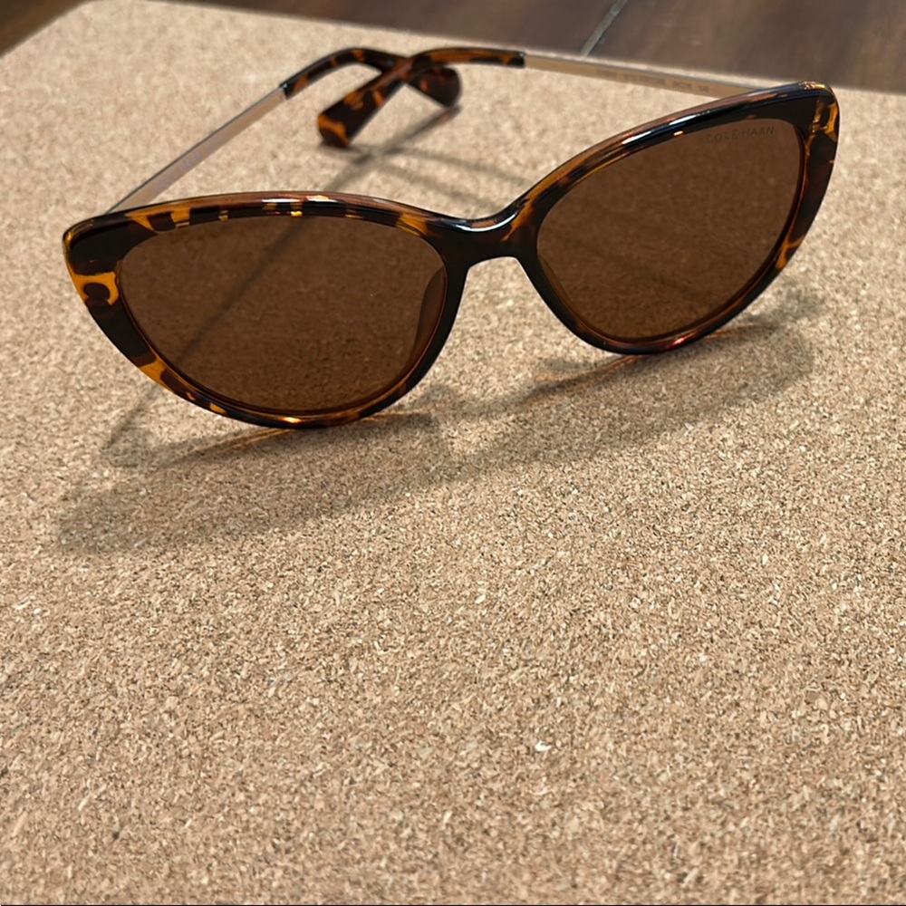Cole Hann Tortoise Shell Cat Eye Polarized Sunglasses